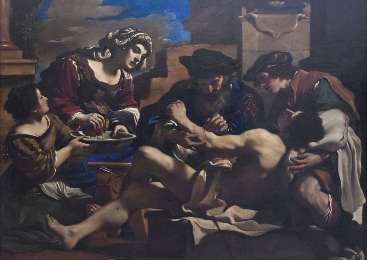 Irenen hoitama St Sebastian tekijältä Guercino (1591 1666)