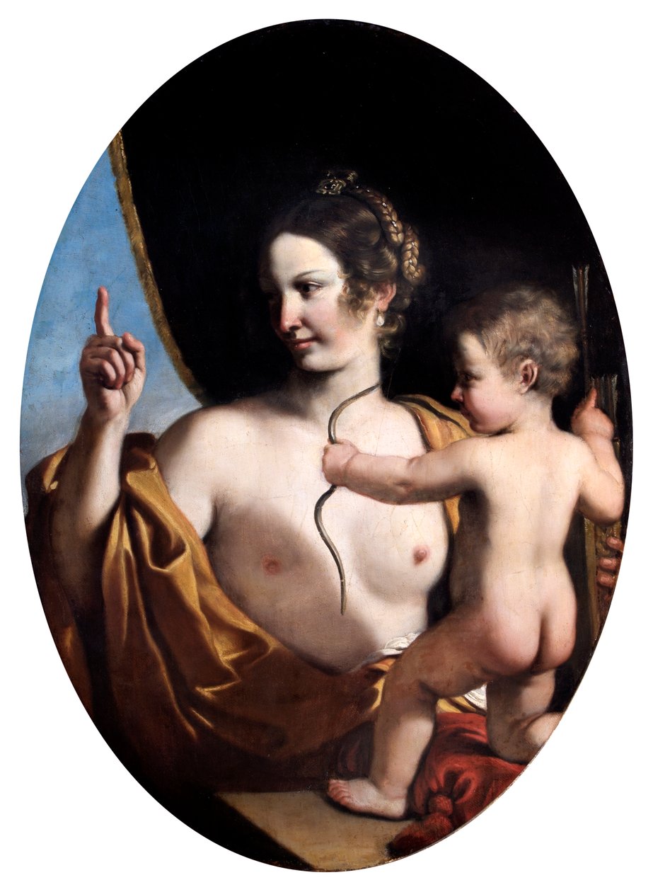 Venus ja Cupid tekijältä Guercino (1591 1666)