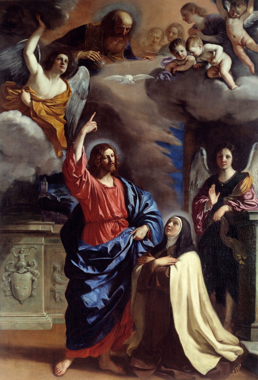 Kristus ilmestyy Pyhälle Tereselle Giovanni Francesco Barbierin maalaus dit Il Guercino (Guerchin) tekijältä Guercino