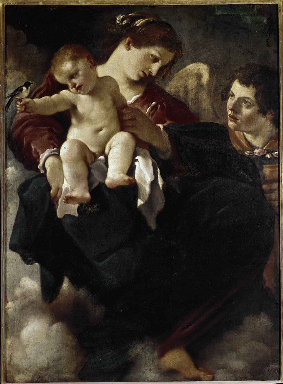 Our Lady of the Swallow - Öljy kankaalle tekijältä Guercino