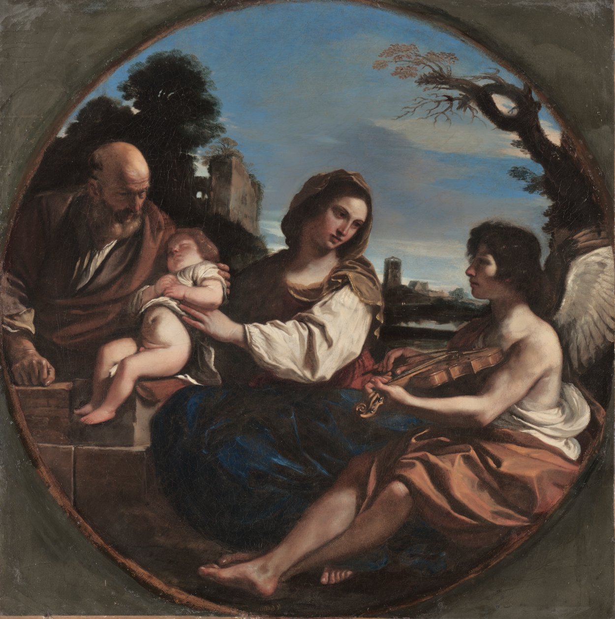 Lepo pakomatkalla Egyptiin tekijältä Guercino (1591 1666)