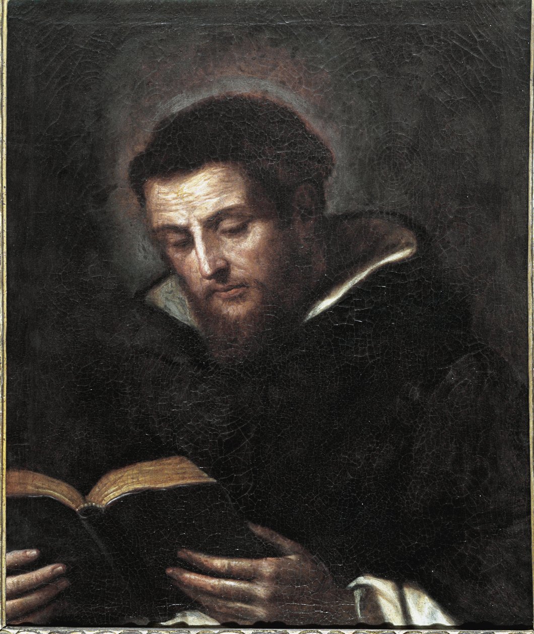 St Dominic (öljy kankaalle tekijältä Guercino