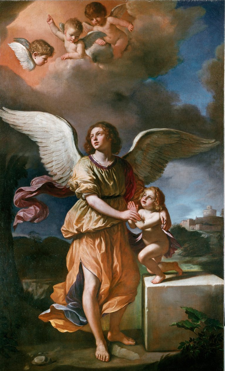Suojelusenkeli (öljy kankaalle tekijältä Guercino
