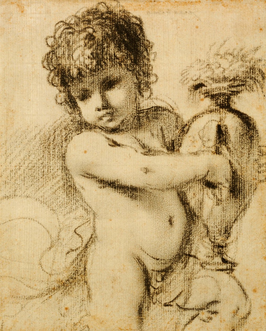 Putto maljakon kanssa tekijältä Guercino