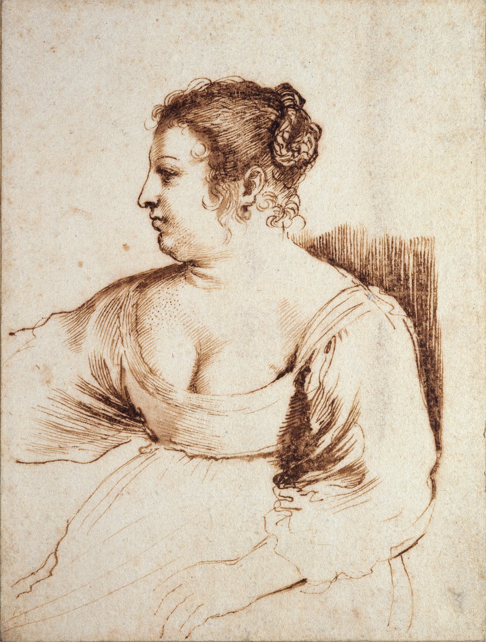 Istuva nainen, 1640-1649 tekijältä Guercino
