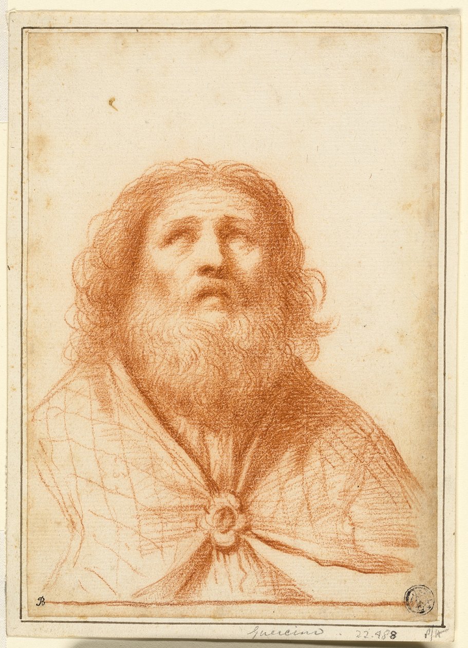 Pyhän tai ylipapin rintakuva tekijältä Guercino