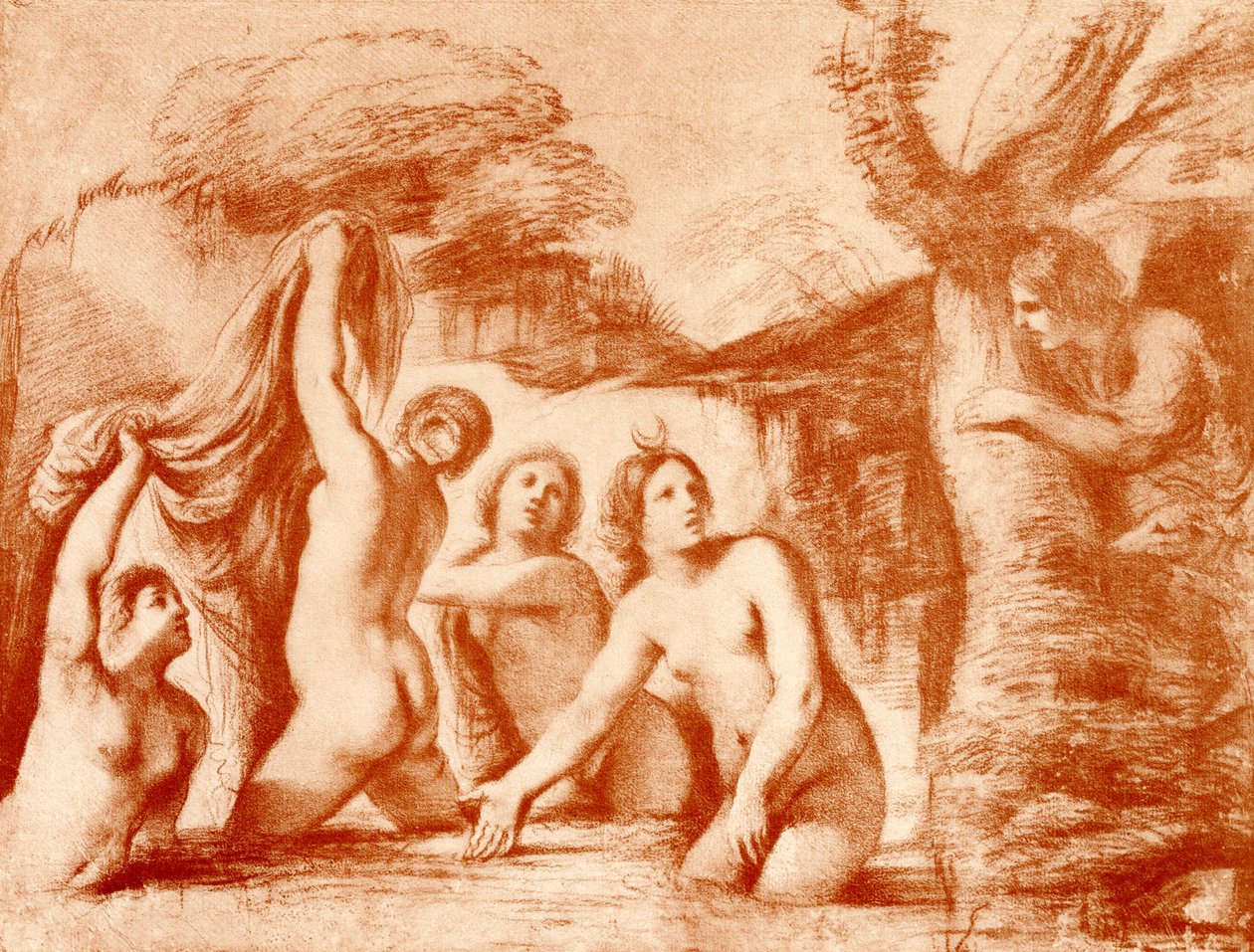 Diana ja Actaeon tekijältä Guercino