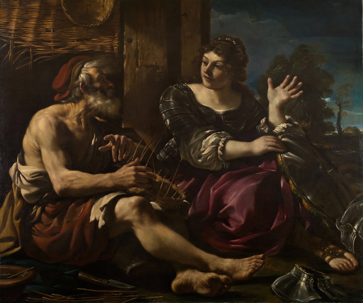 Erminia ja paimen, 1619-20. tekijältä Guercino