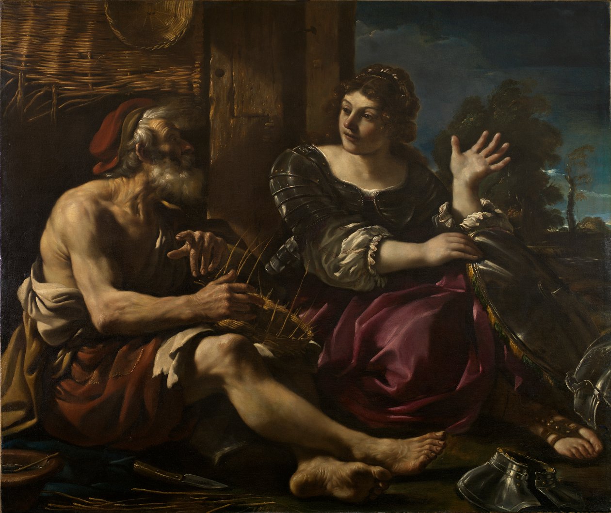 Erminia ja paimen, 1620-luku tekijältä Guercino