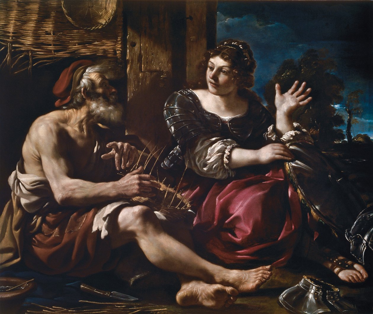 Erminia ja paimen, noin 1619. tekijältä Guercino