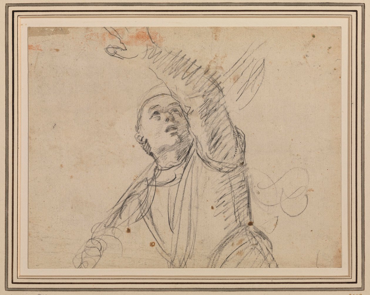 Guercino - Sotilas, sotilaan mukaan An. Carraccin Ylösnousemus, Maisons-Lafitte, RCIN 902599. tekijältä Guercino