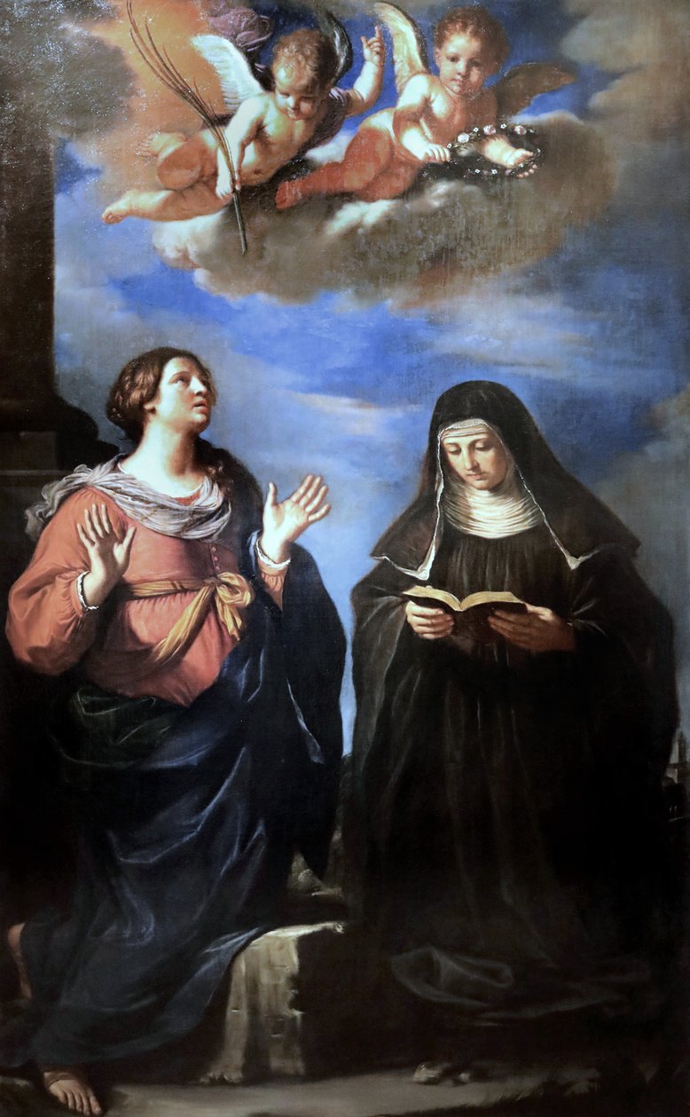 Guercino - Pyhät Gertrude ja Lucrezia. 1645. tekijältä Guercino