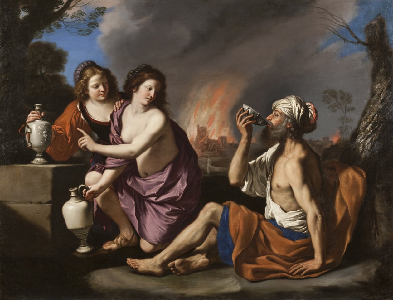 Loot ja hänen tyttärensä tekijältä Guercino