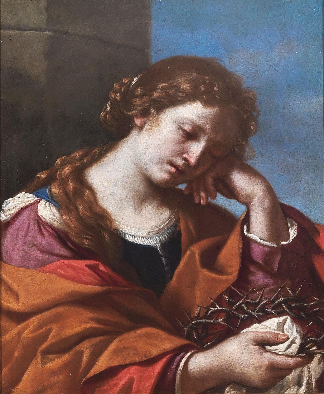 Maria Magdaleena orjantappurakruunun kanssa, 1632. tekijältä Guercino