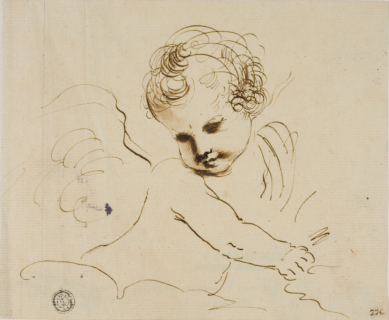 Putto pilvissä tekijältä Guercino