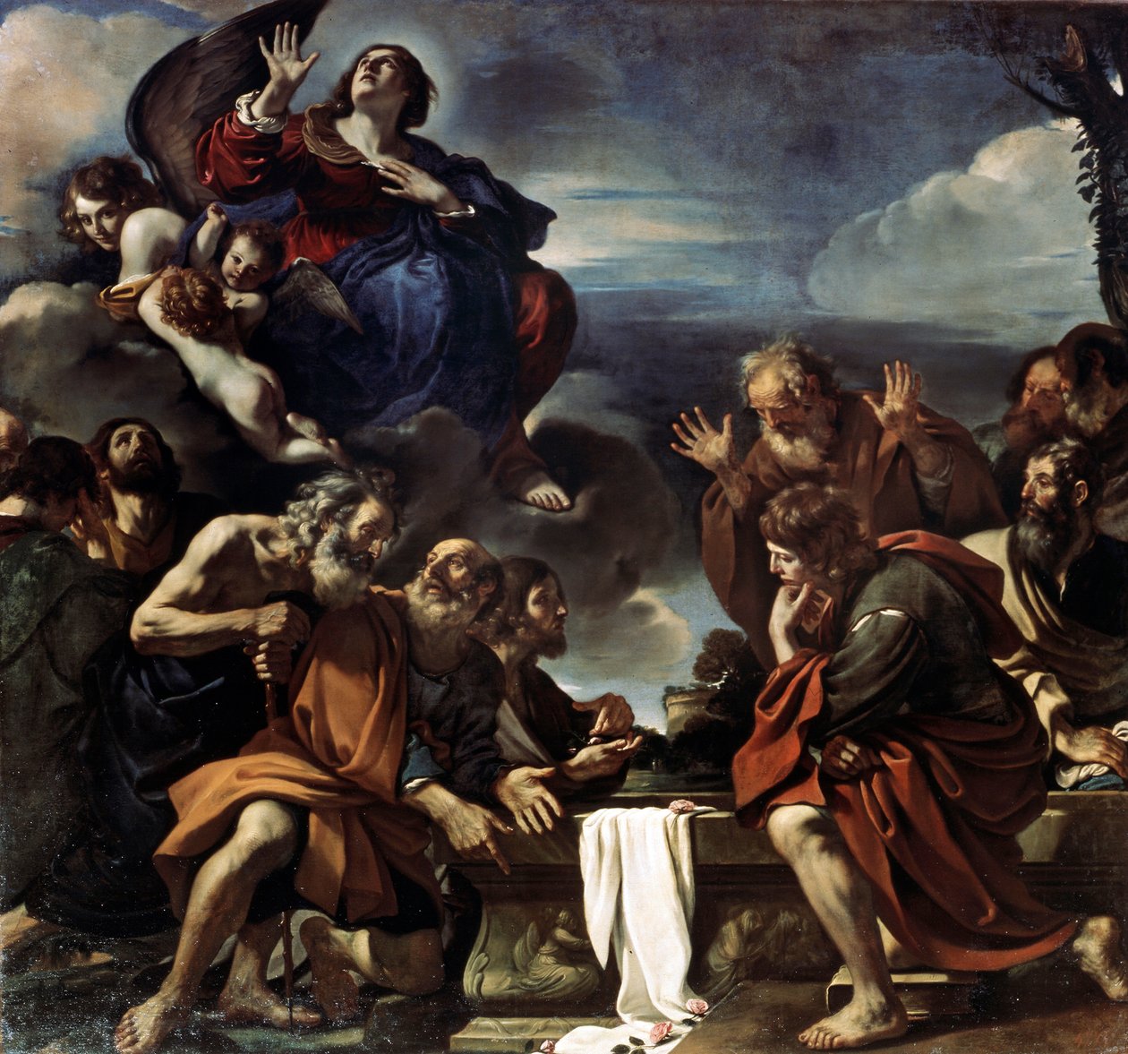 Siunatun Neitsyt Marian taivaaseenasto, 1623. tekijältä Guercino