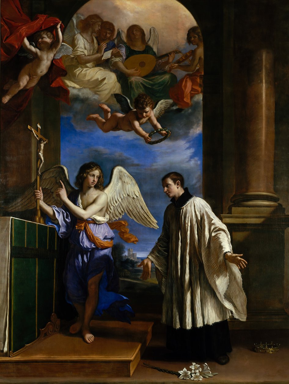 Pyhän Aloysius Luigi Gonzagan kutsumus, n. 1650. tekijältä Guercino