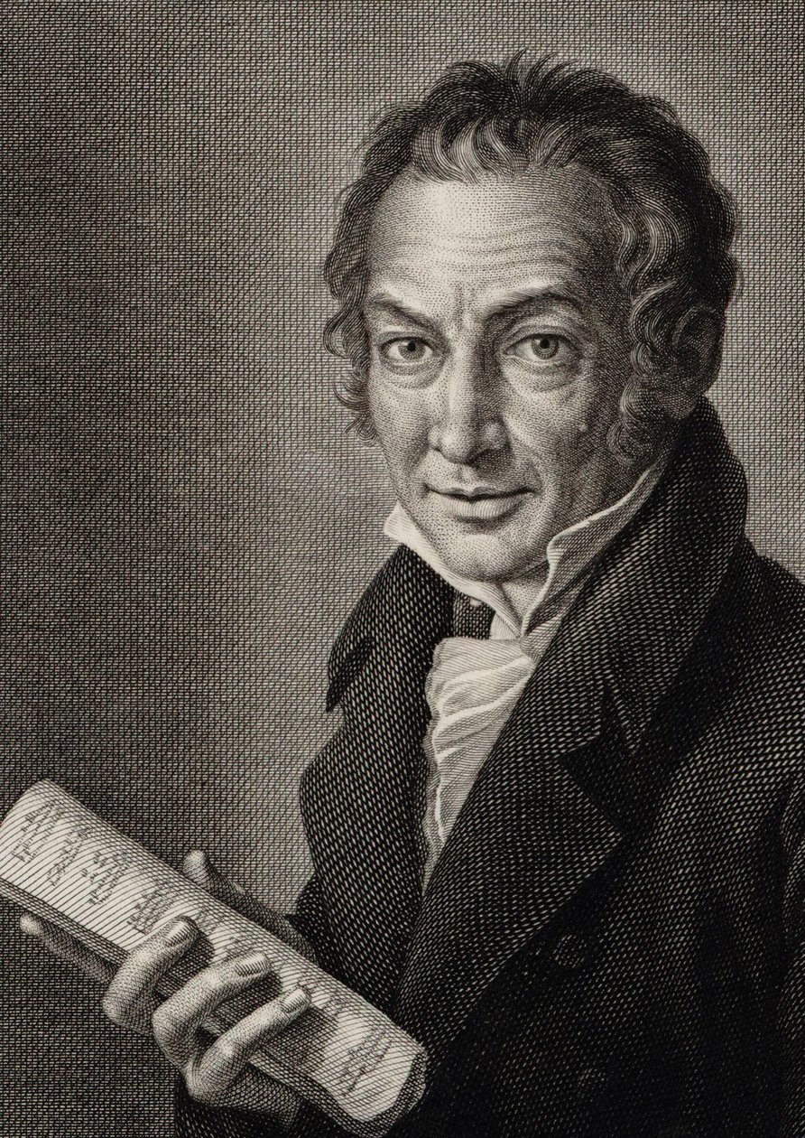 Muotokuva säveltäjä Nicola Antonio Zingarellista 1752-1837, 1816. tekijältä Guglielmo Morghen