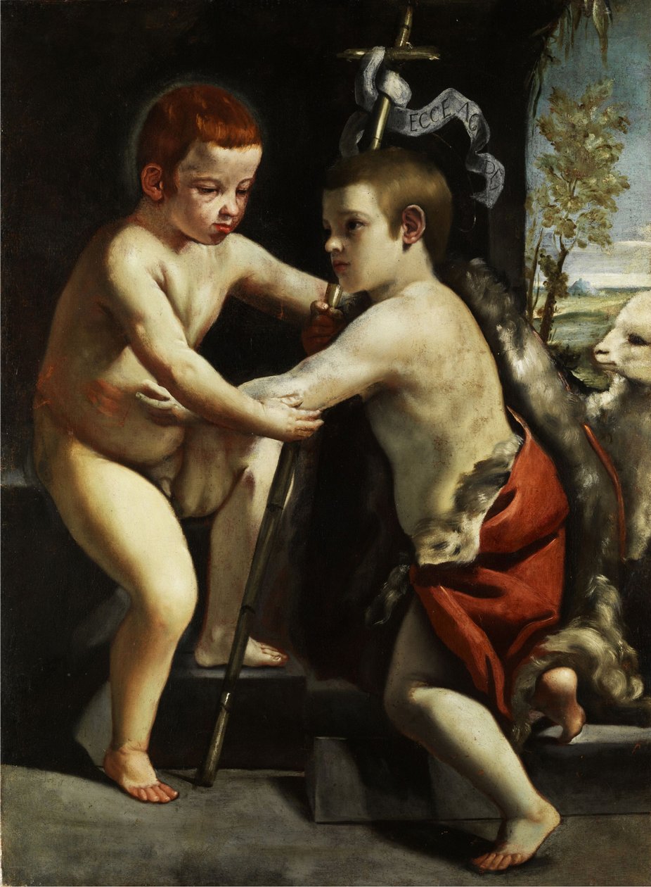 Jesuskind mit dem Johannesknaben tekijältä Guido Cagnacci