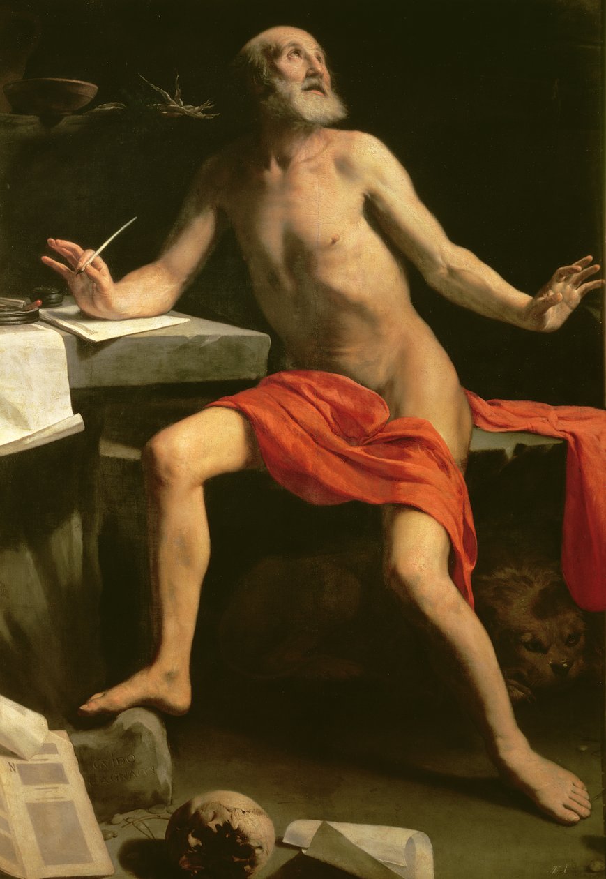 St. Jerome, 165758 tekijältä Guido Cagnacci