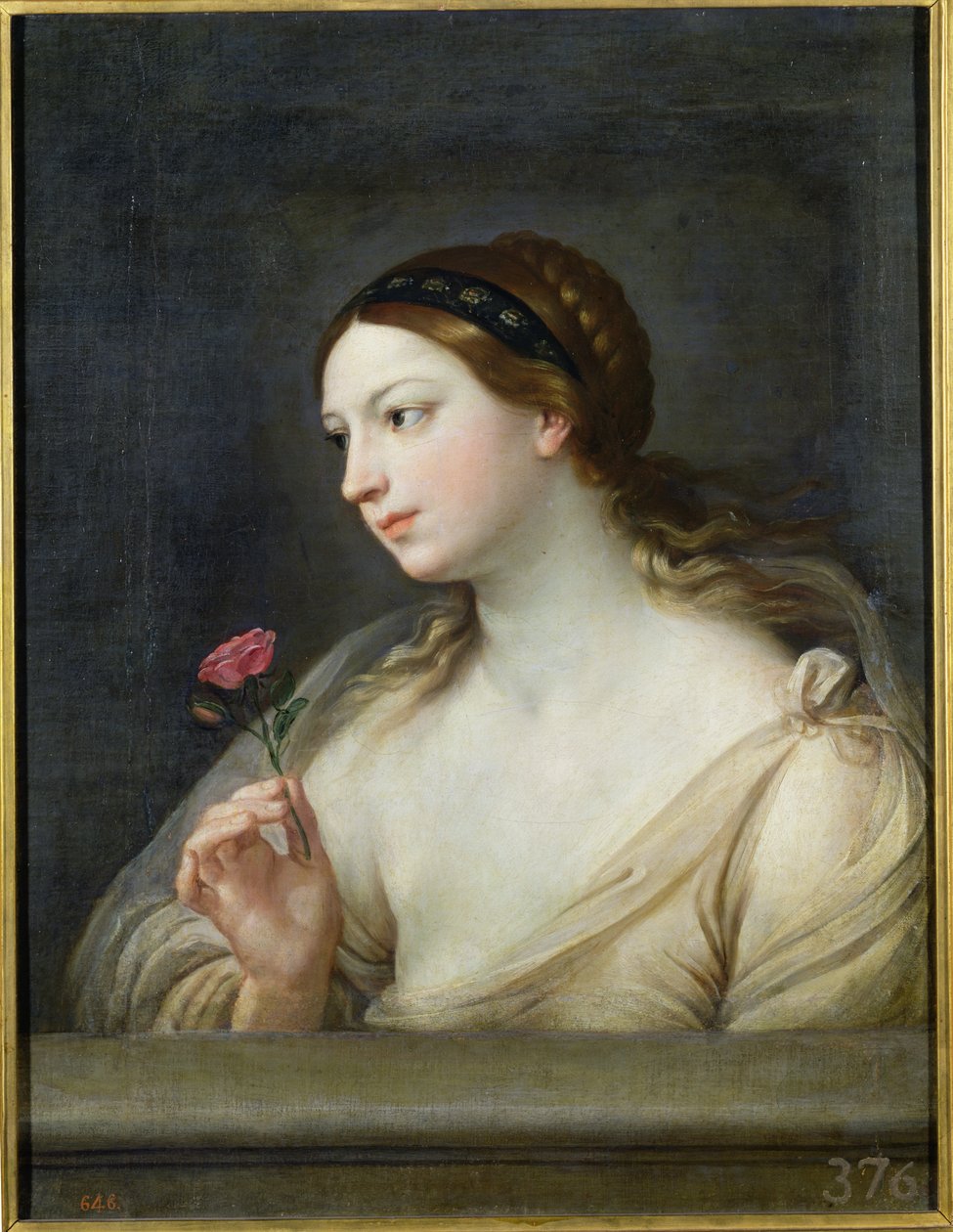 Tyttö ruusun kanssa tekijältä Guido Reni