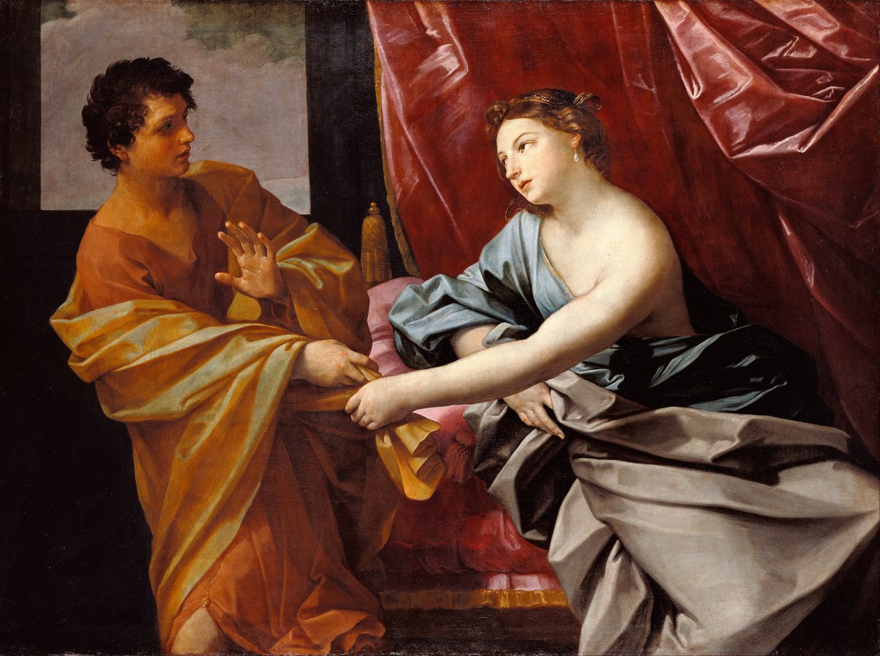 Joosefin ja Potifarin vaimo tekijältä Guido Reni