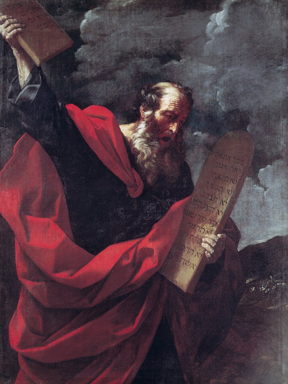 Mooses lain taulujen kanssa tekijältä Guido Reni