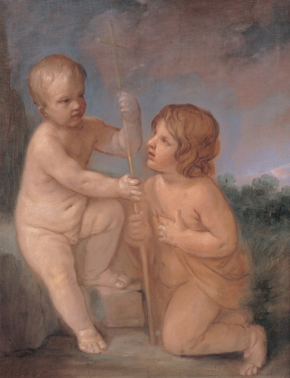 Lapsi Jeesus ja Pyhä Johannes tekijältä Guido Reni