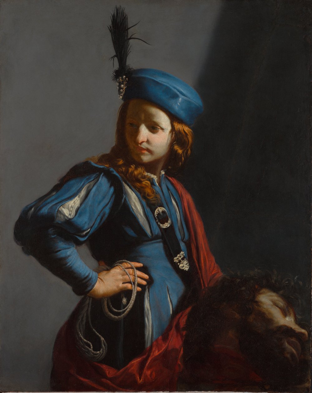 Daavid Goljatin pään kanssa, n. 1645-1650 tekijältä Guido Cagnacci