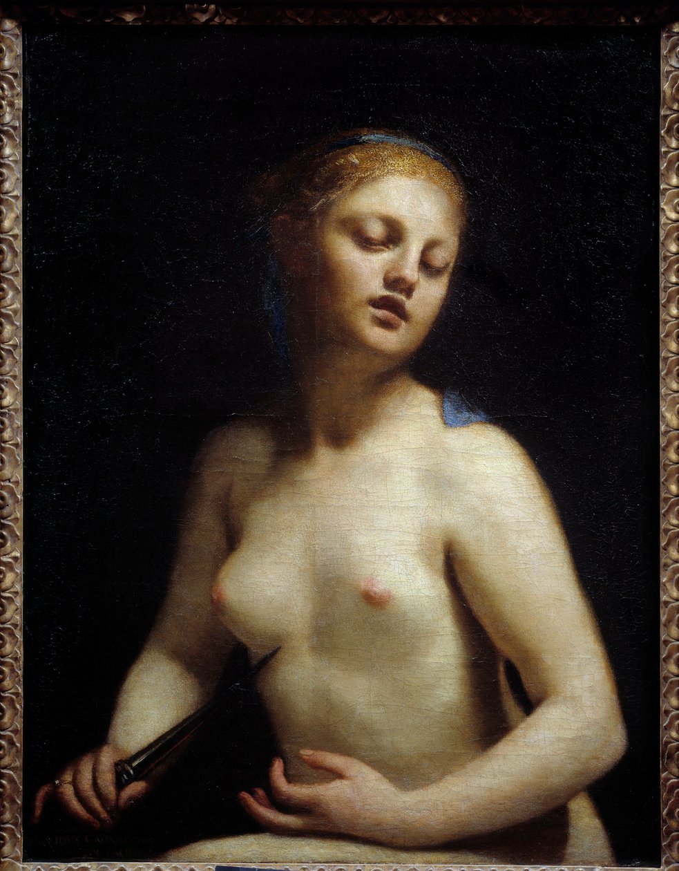 Lucrece kuoli Lucrece (Lucrezia, Lucretia, roomalainen nainen) joutui serkkunsa Sextus Tarquinin, Tarquin Superbin pojan, väkivallan uhriksi. Lucrece lähetti isänsä ja miehensä (Collatinus) hakemaan ja saapui Lucius Junius Brutuksen, Lucius T:n serkun kans tekijältä Guido Cagnacci