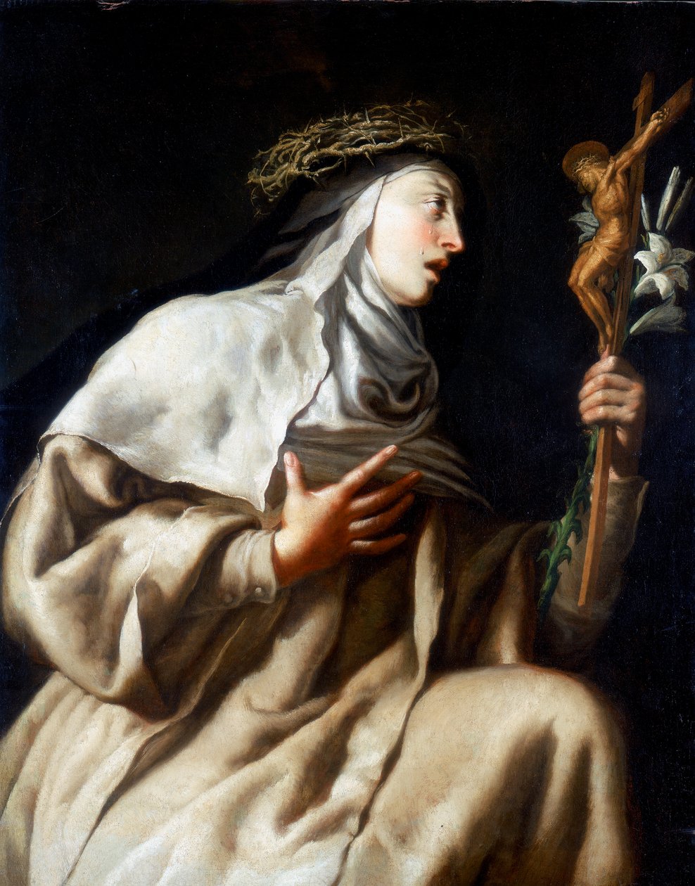 Pyhä Teresa Avilalainen ennen ristiä, n. 1621-1663 tekijältä Guido Cagnacci