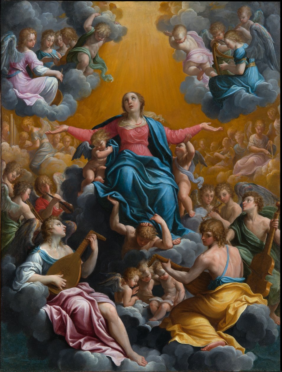 Neitsyt Marian taivaaseenottaminen tekijältä Guido Reni