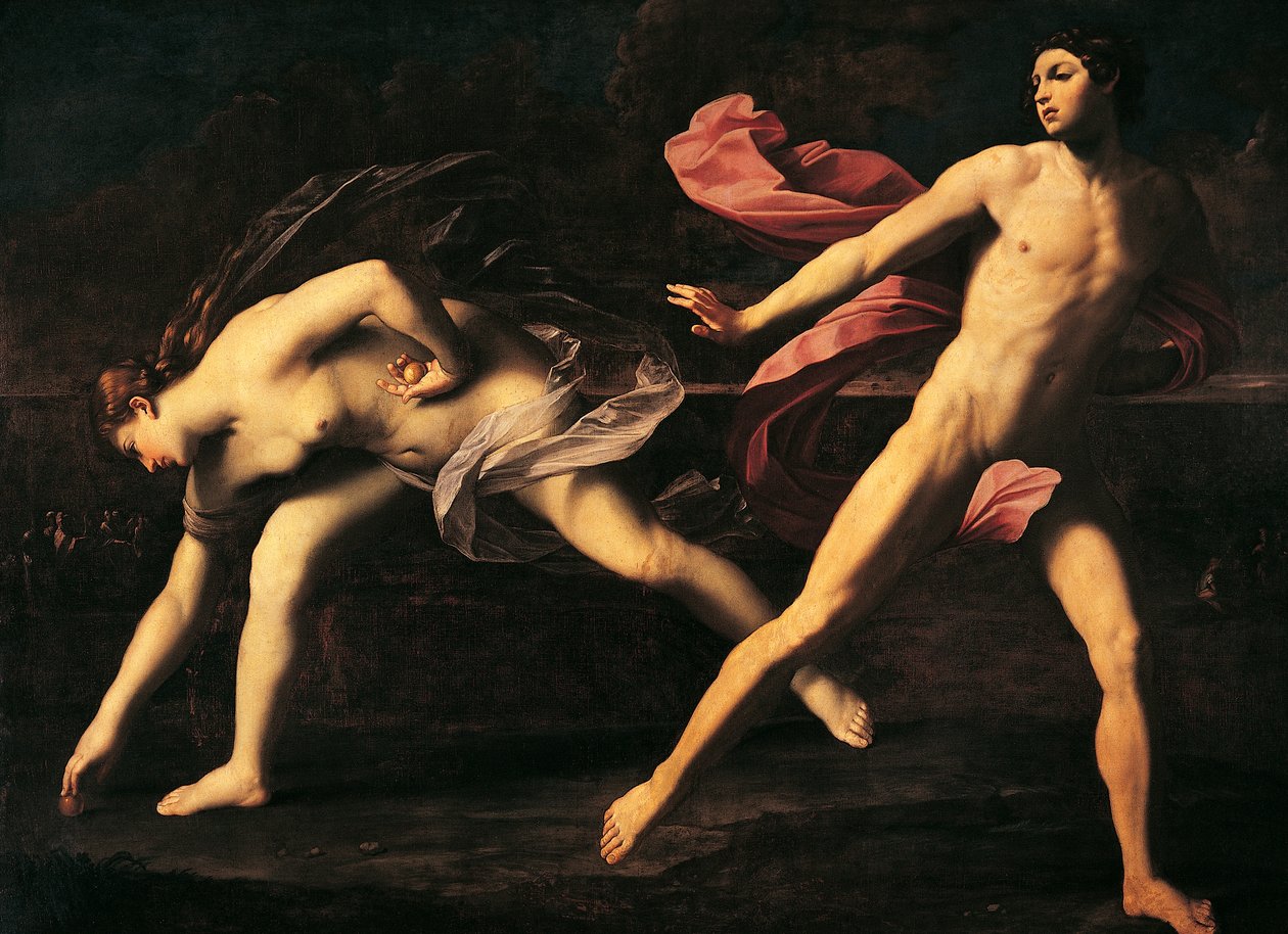 Guido Renin (1575-1642) Atalanta ja Hippomenes, öljy kankaalle tekijältä Guido Reni