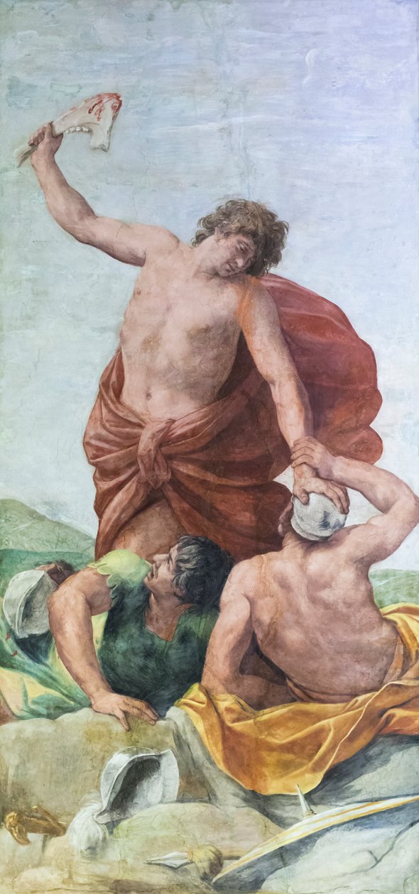 Aldobrandinin häiden huoneen kattofreskot, jotka kuvaavat kohtauksia Samsonin tarinoista (fresko) tekijältä Guido Reni