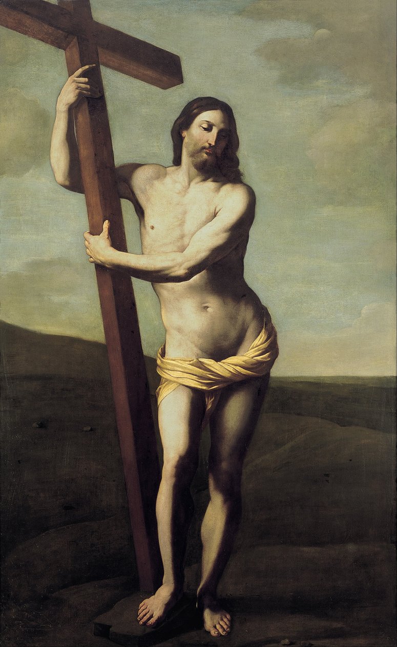 Ylösnoussut Kristus ristin syleilyssä tekijältä Guido Reni