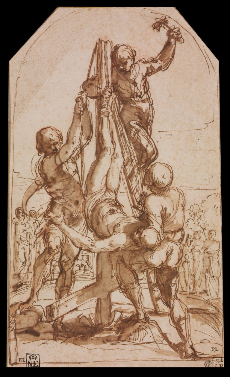 Pyhän Pietarin ristiinnaulitseminen tekijältä Guido Reni