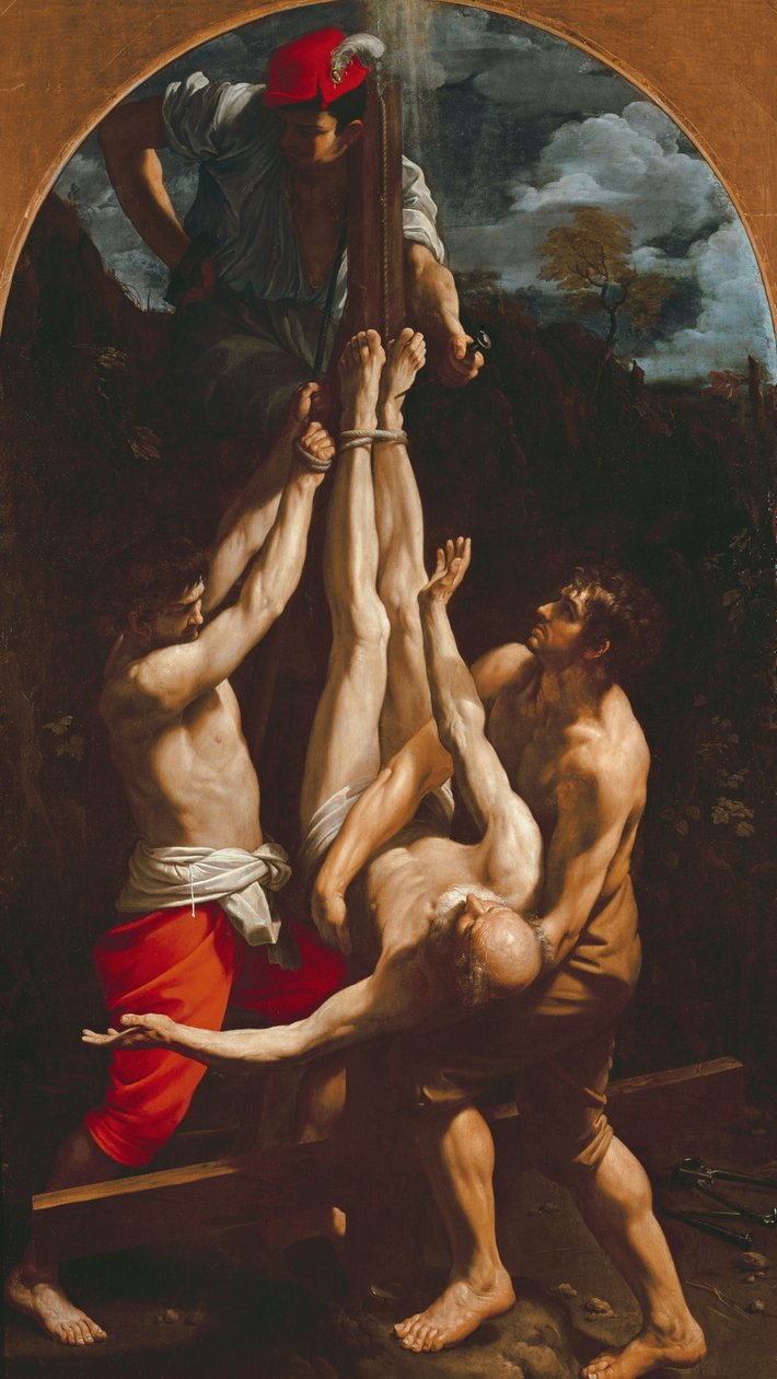 Pyhän Pietarin ristiinnaulitseminen tekijältä Guido Reni