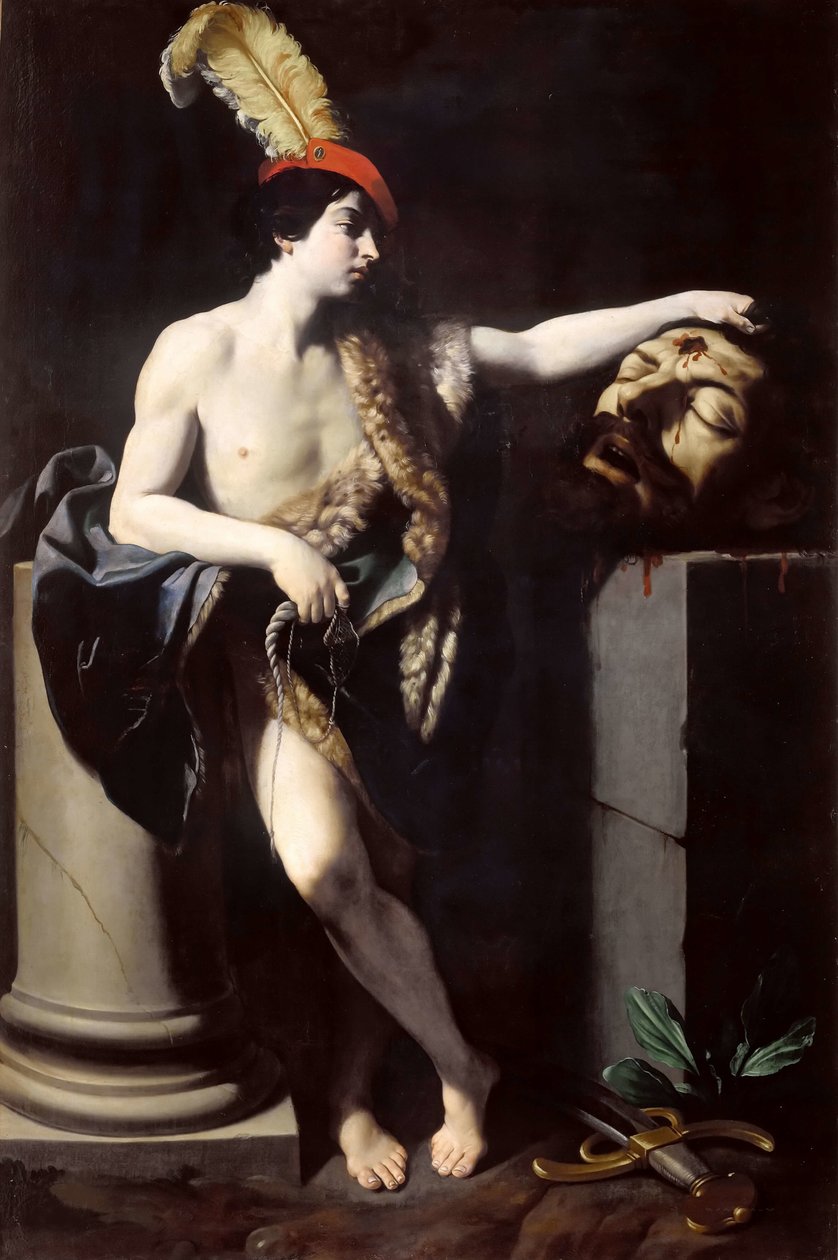 Daavid Goljatin pään kanssa, 1605-1606. tekijältä Guido Reni