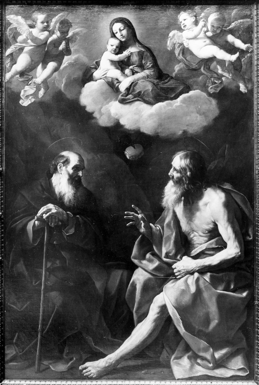 Erakot Paulus ja Antonius autiomaassa tekijältä Guido Reni