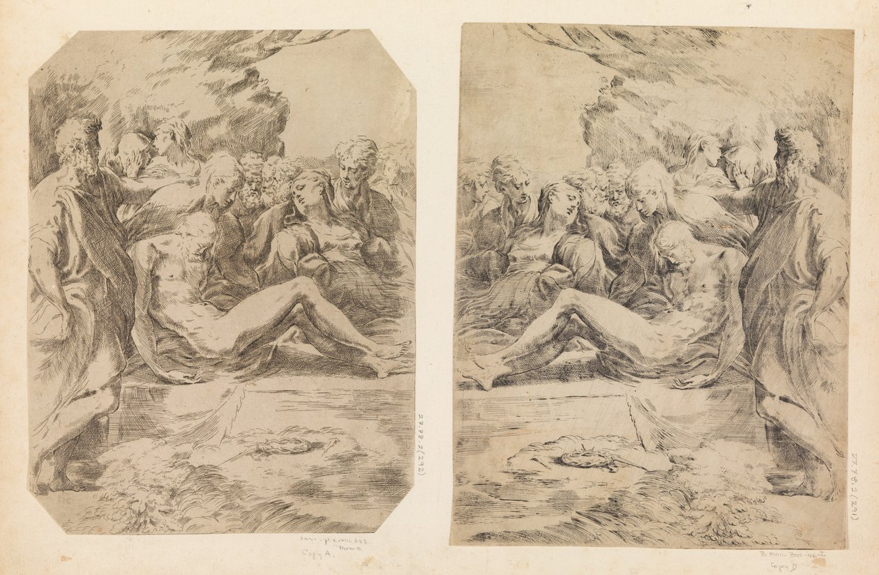 Hautaus, n. 1595-1600. tekijältä Guido Reni