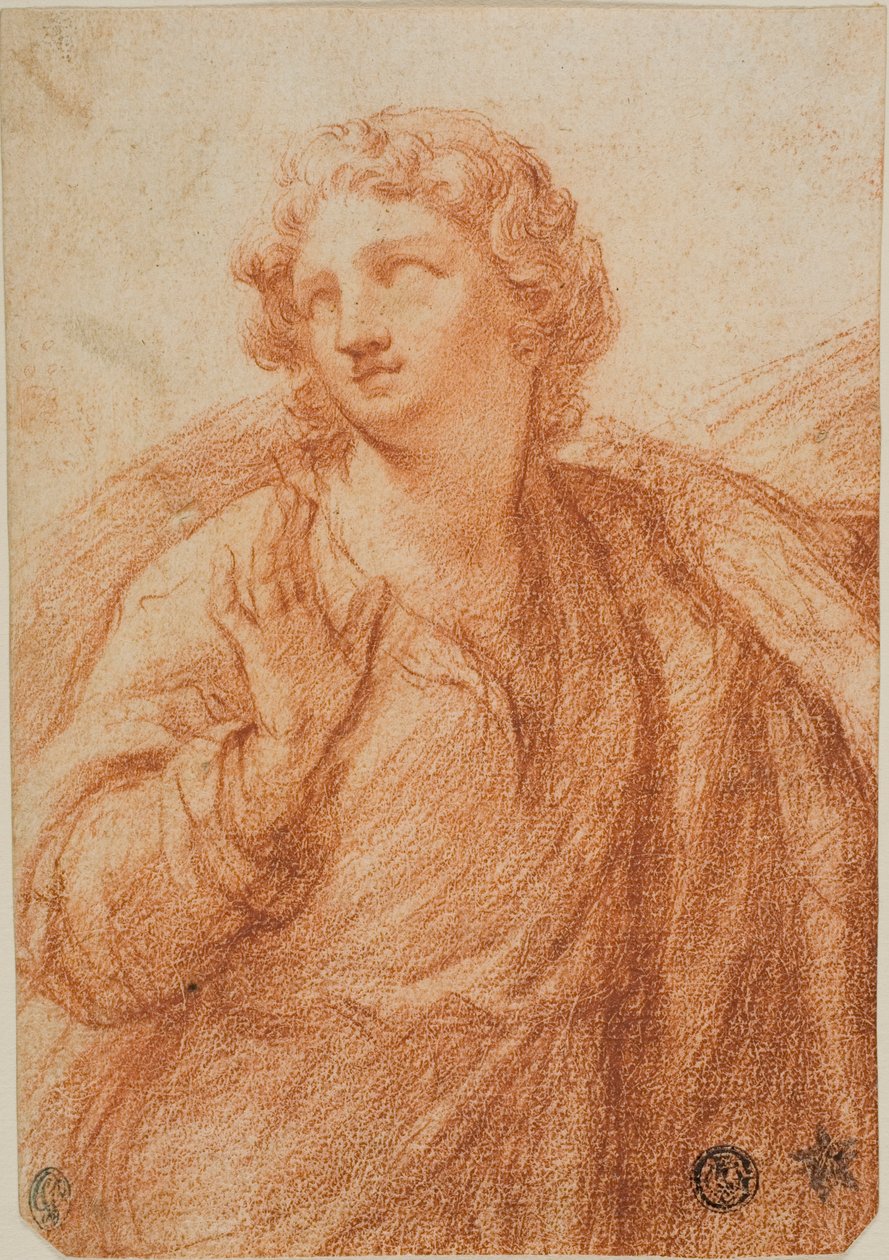 Puolipituinen drapoitu kuva tekijältä Guido Reni