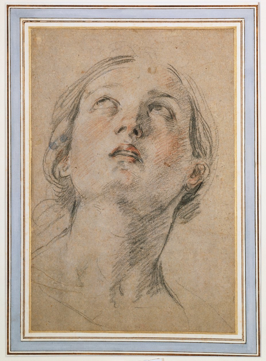 Ylöspäin katsovan naisen johtaja tekijältä Guido Reni