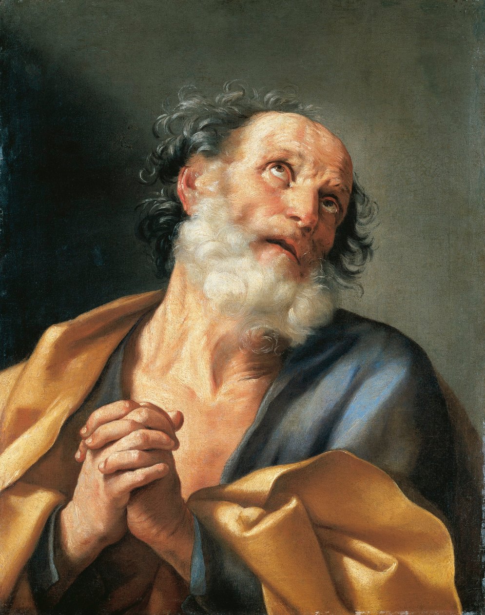 Italia, itkevän Pietarin muotokuva tekijältä Guido Reni