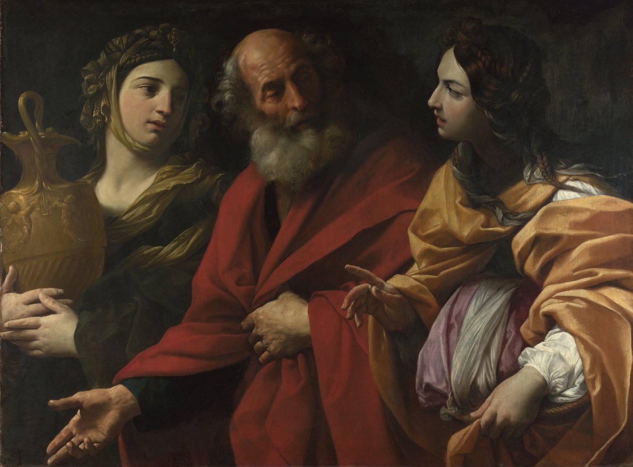 Loot ja hänen tyttärensä lähtevät Sodomasta, n. 1615 tekijältä Guido Reni
