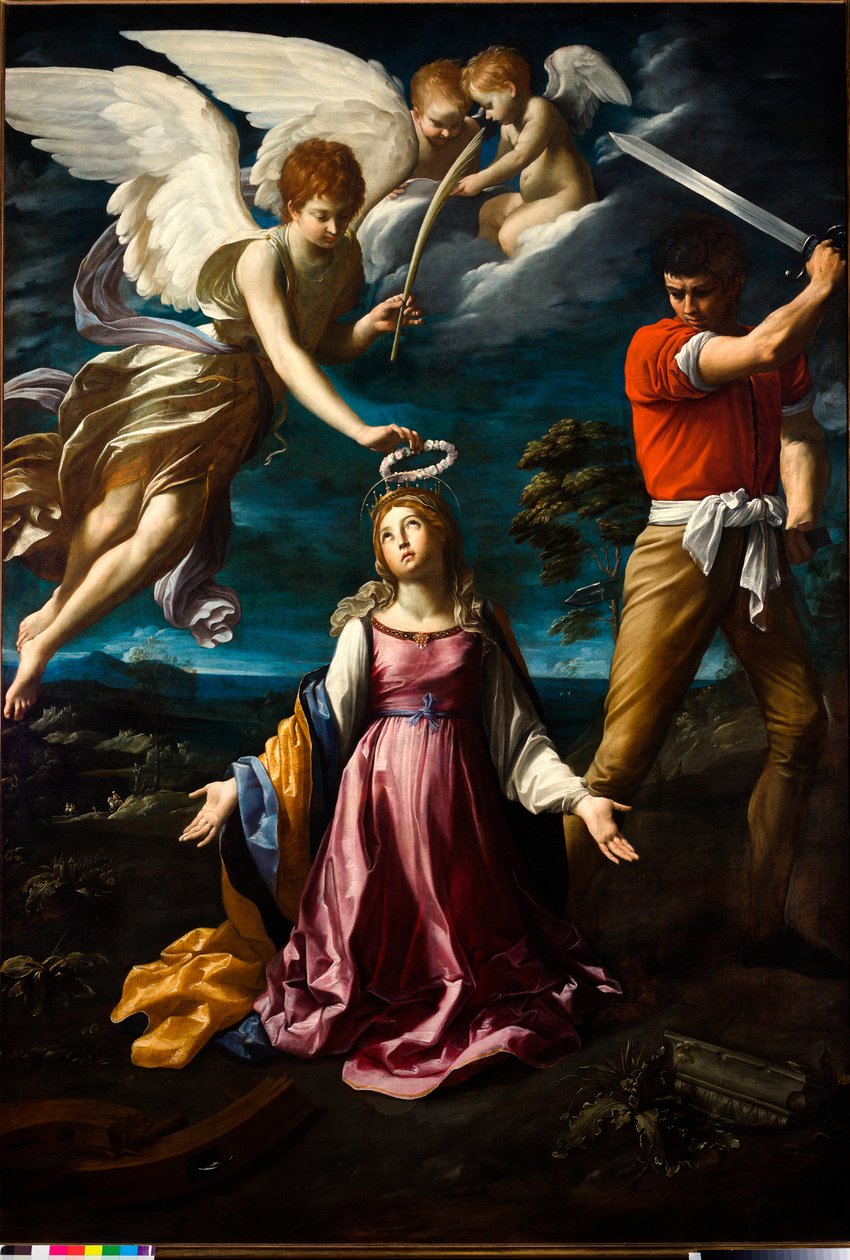 Pyhän Katariina Aleksandrialaisen marttyyrikuolema tekijältä Guido Reni