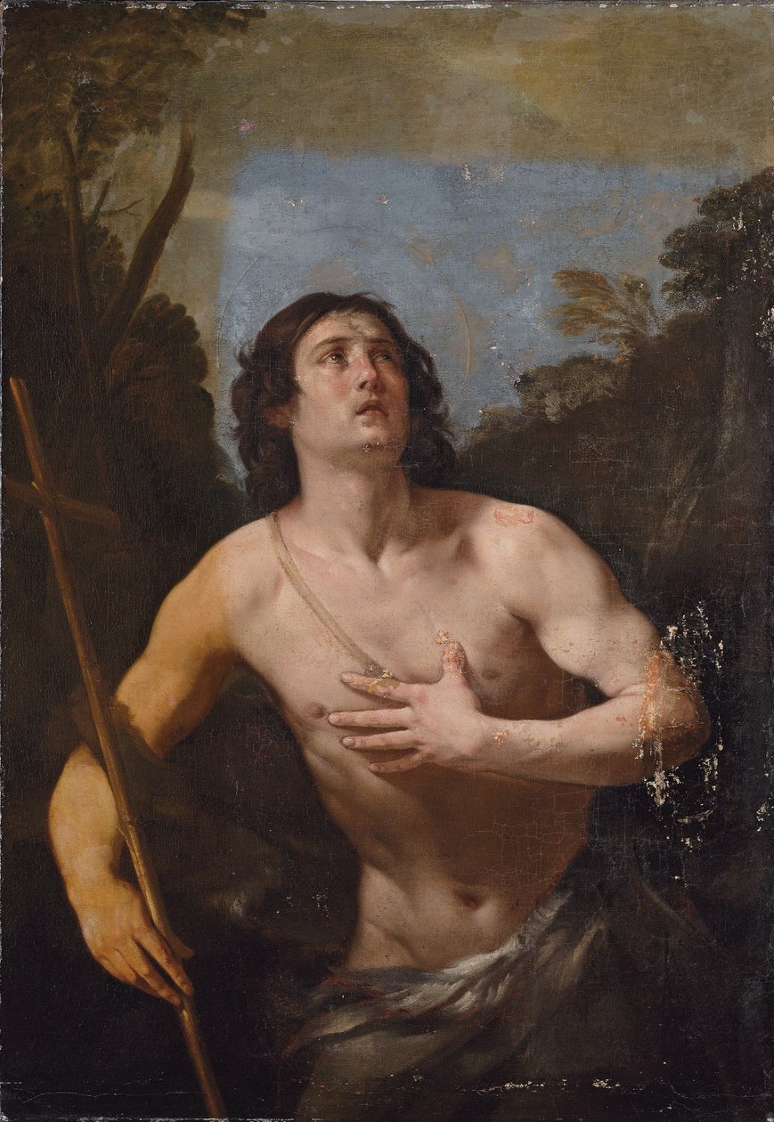 Pyhä Johannes Kastaja erämaassa tekijältä Guido Reni