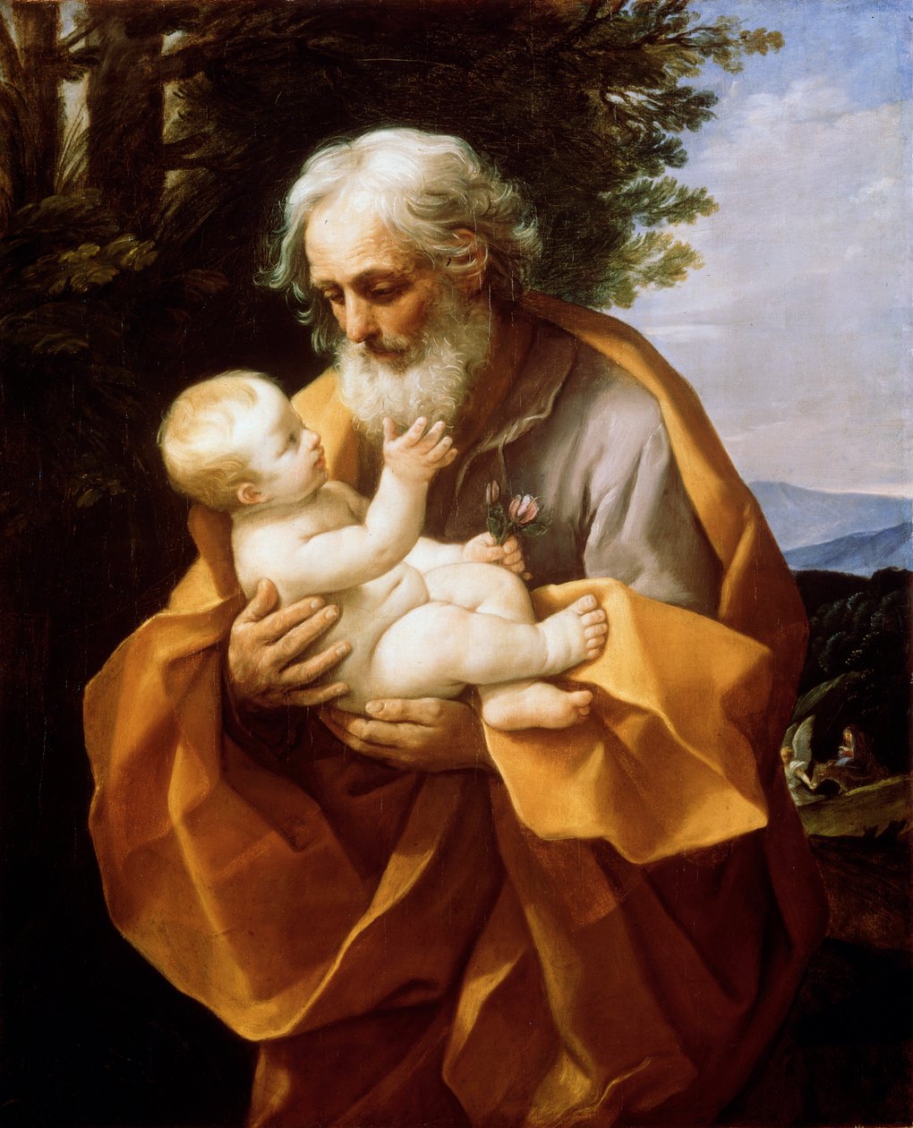 Pyhä Joosef Kristuksen kanssa, 1620-luku. tekijältä Guido Reni