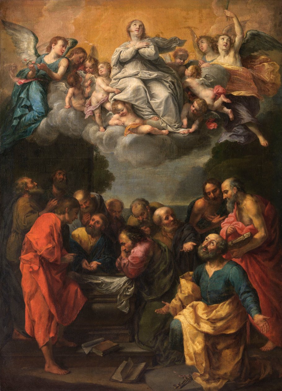 Neitsyt Marian taivaaseenastuminen tekijältä Guido Reni
