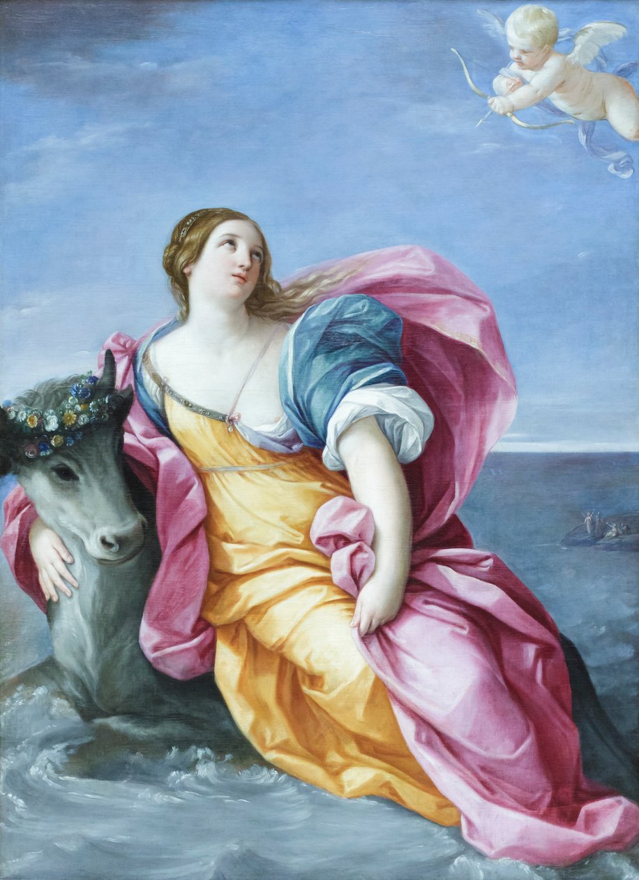 Euroopan raiskaus, noin 1637-39 (öljy kankaalle). tekijältä Guido Reni