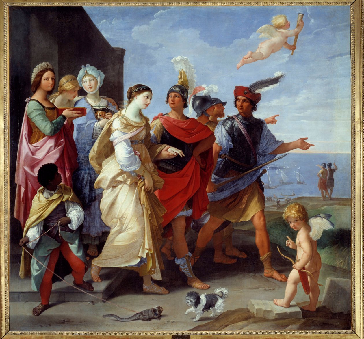 Troijan sota: "" Helenen sieppaus" -maalaus, Guido Reni dit Le Guide (1575-1642) 1631 su. 2,53x2,65 m tekijältä Guido Reni